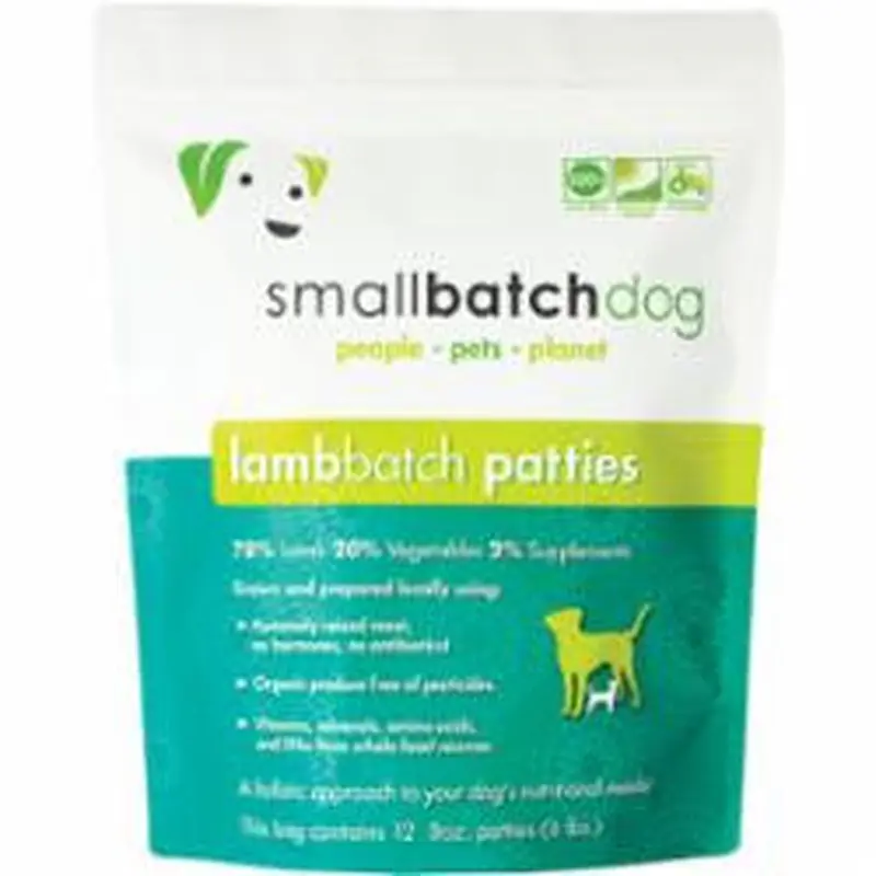 Small Batch Dog Frozen Lamb Patties 6lb 