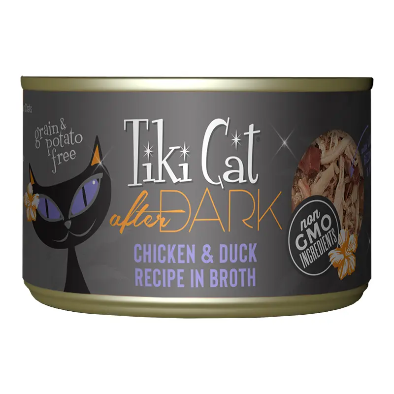 Tiki Pets Cat After Dark Chicken & Duck 5.5oz - 8 Pack 