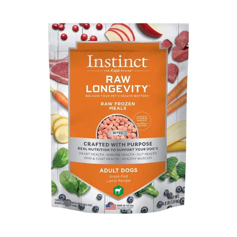 Instinct Raw Longevity Raw Frozen Meals Lamb Dog 4 lb SD-5