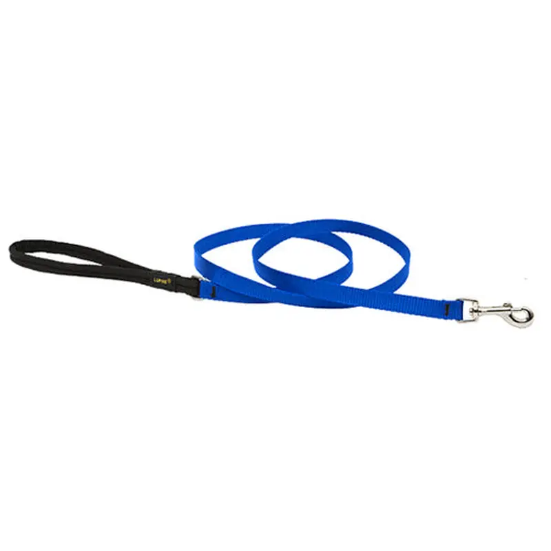 Lupine Small Dog and Cat Basics Padded Handle Leash Blue 4'x1/2"