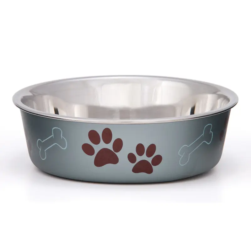 Loving Pets Metallic Dog Bowl Blueberry SM