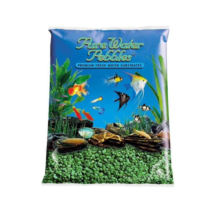 Pure Water Pebbles Premium Fresh Water Coated Aquarium Gravel Emerald Green 2/25 lb