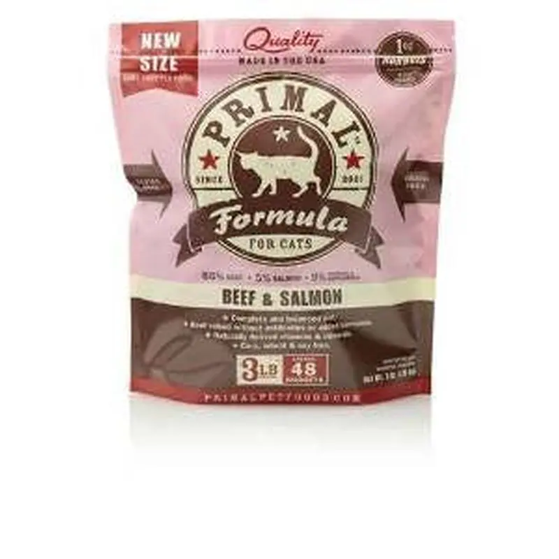Primal Frozen Raw Bf/slm Cat 3lb