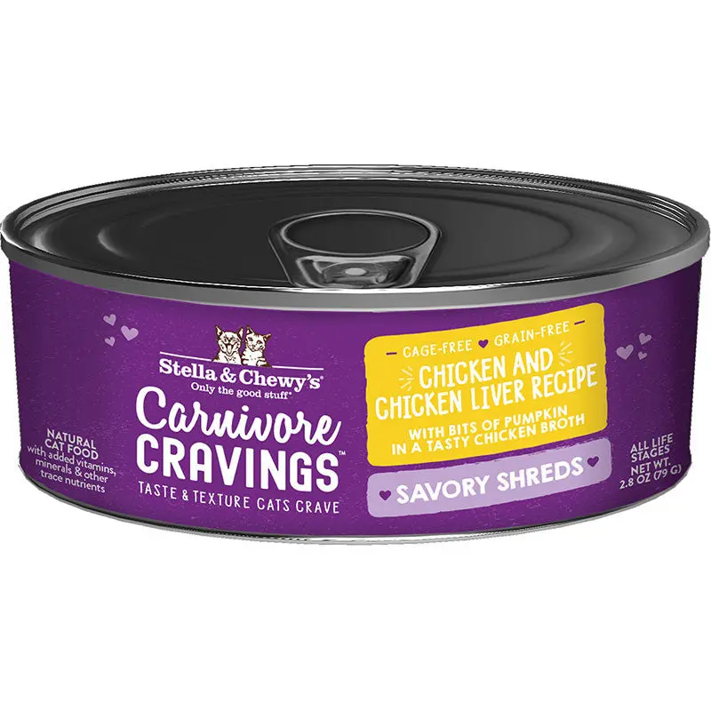 Stella & Chewy's Cat Carnivore Cravings Shred Chicken & Liver 2.8oz