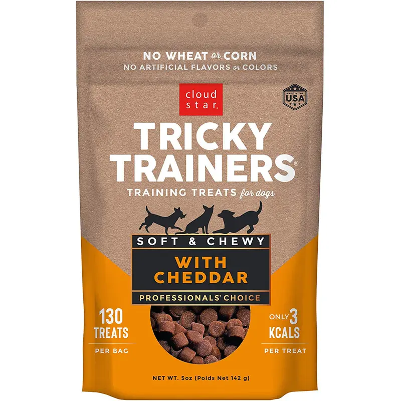 Cloud Star Tricky Trainers Chewy Cheddar Flavor Dog Treats 5oz