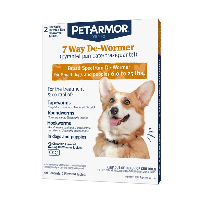 Pet Armor De Worm Sm Dog 2ct