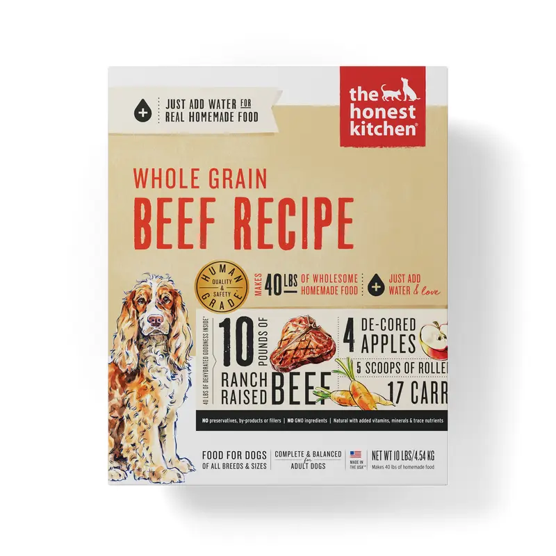 The Honest Kitchen Whole Grain Dehydrated Dog Food - Beef - 10lb