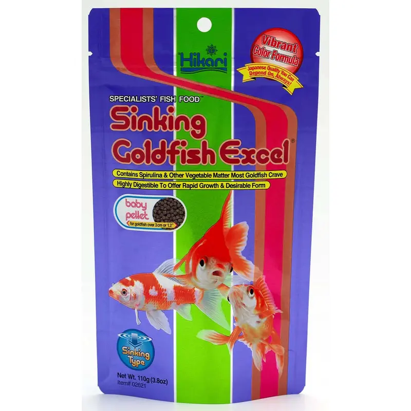 Hikari Sinking Goldfish Excel Pellets Fish Food 3.8 oz Baby