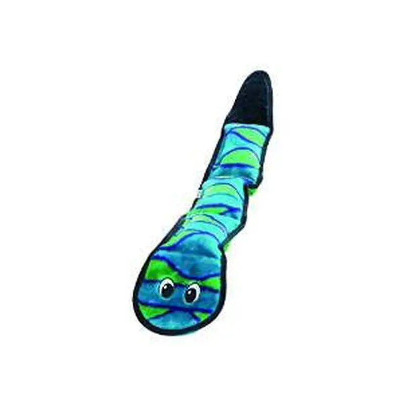 Outward Hound Invincible Snake 3 Squeaker Blue/Green 