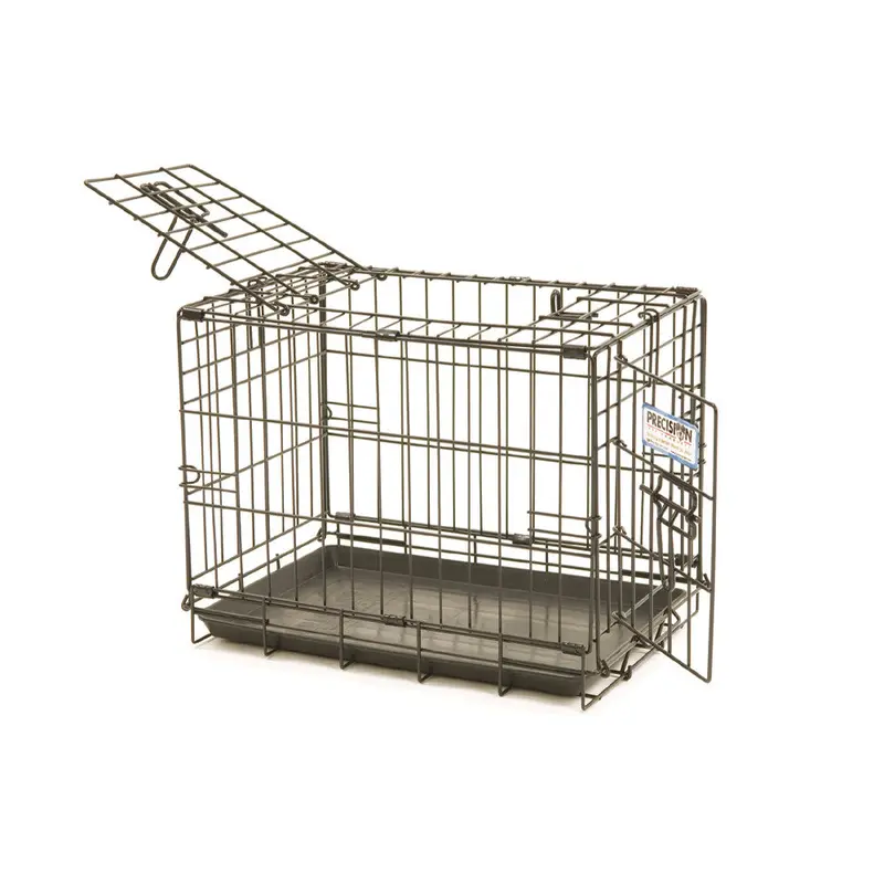 Precision ProValu 2 Door Wire Dog Crate Black 19 in