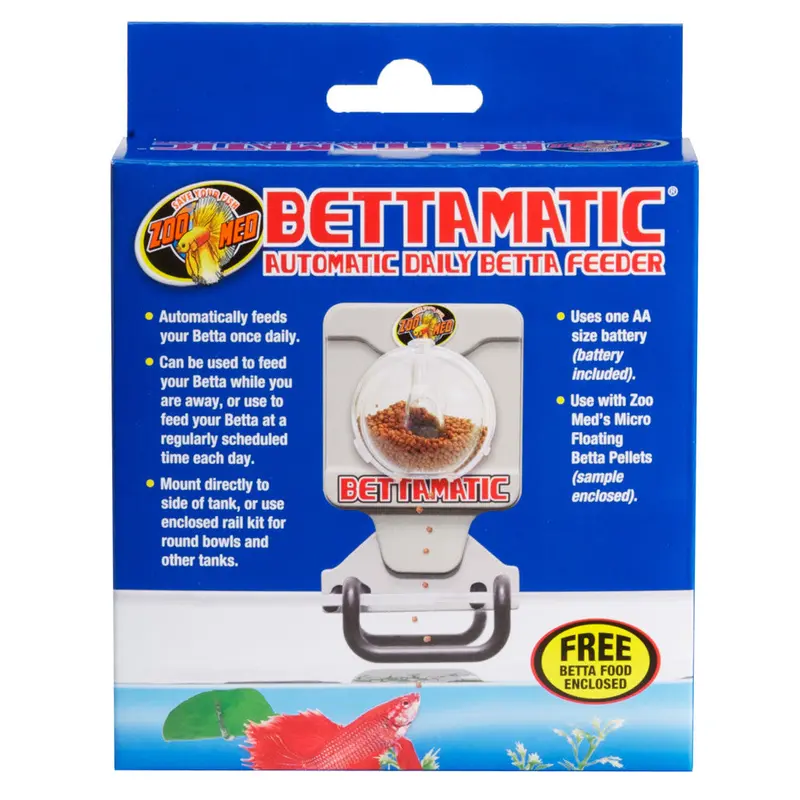 Zoo Med Bettamatic Automatic Daily Betta Fish Food Feeder White