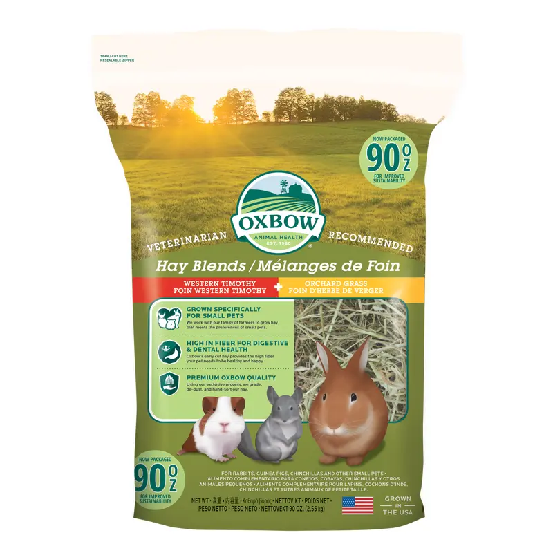 Oxbow Animal Health Hay Blends Western Timothy & Orchard Small Animal Treat 90oz