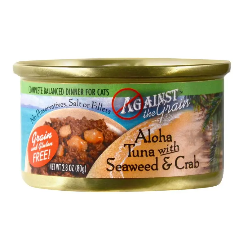 Against the Grain Aloha Tuna With Seaweed & Crab Dinner Wet Cat Food 2.8oz