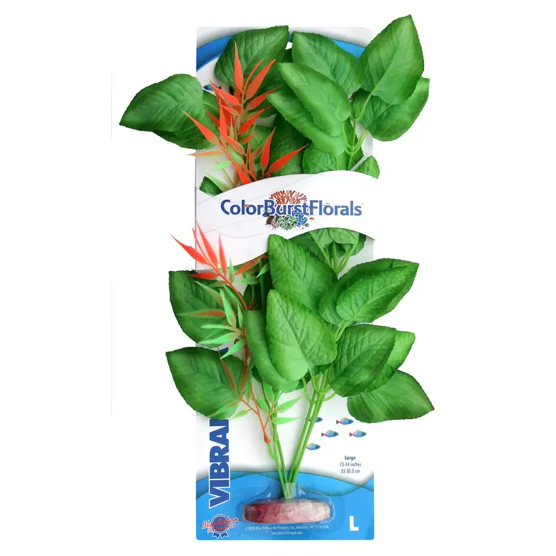 Blue Ribbon Colorburst Florals Marshwood Aquarium Plant Green LG