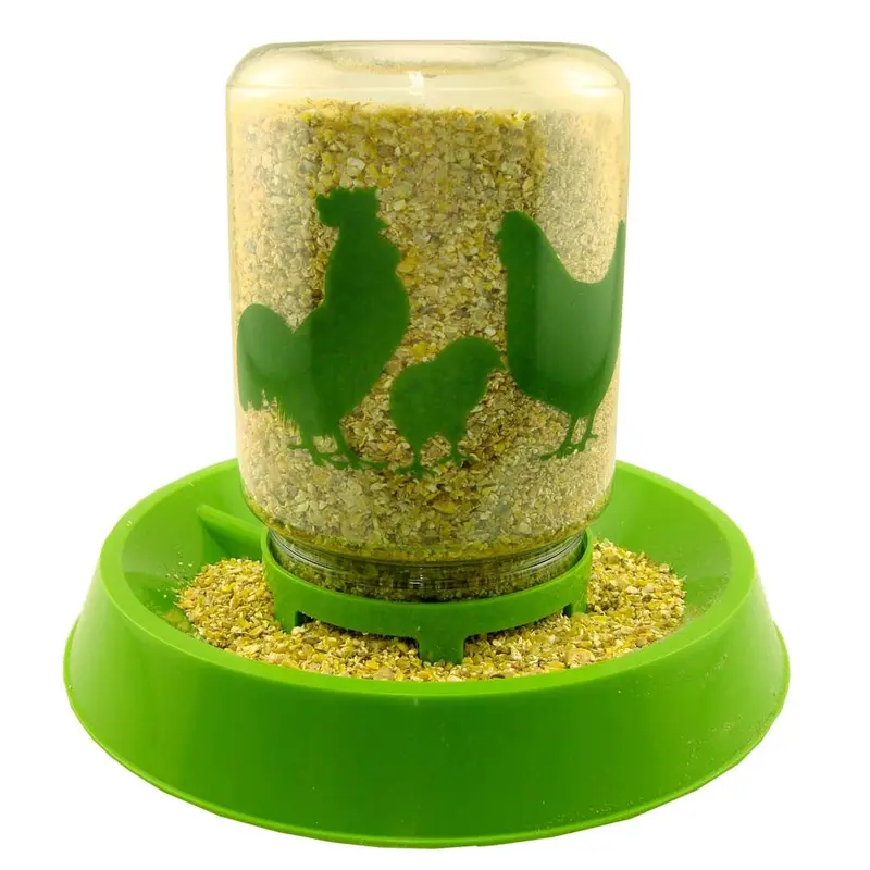 Lixit Chicken Feeder Clear, Green 64 oz