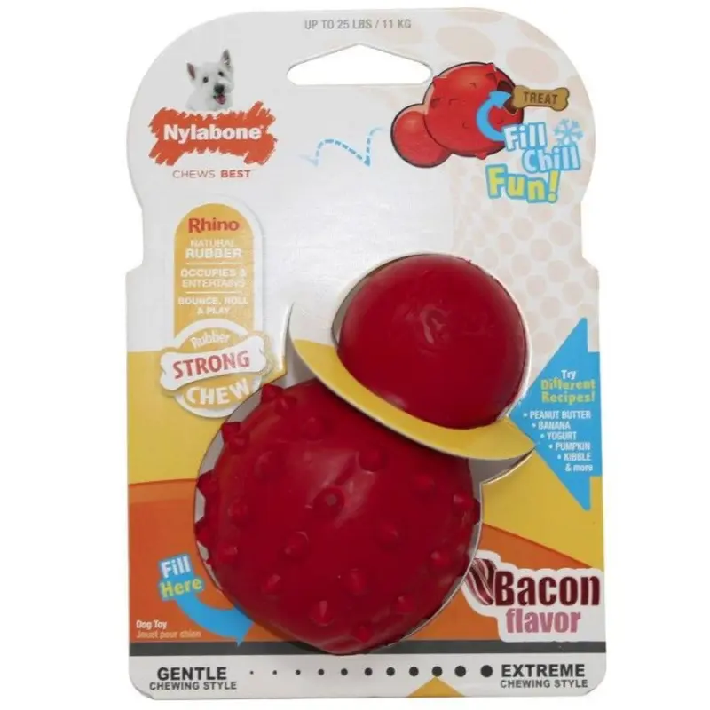 Nylabone chew Rhino Stuffable bacon Sm