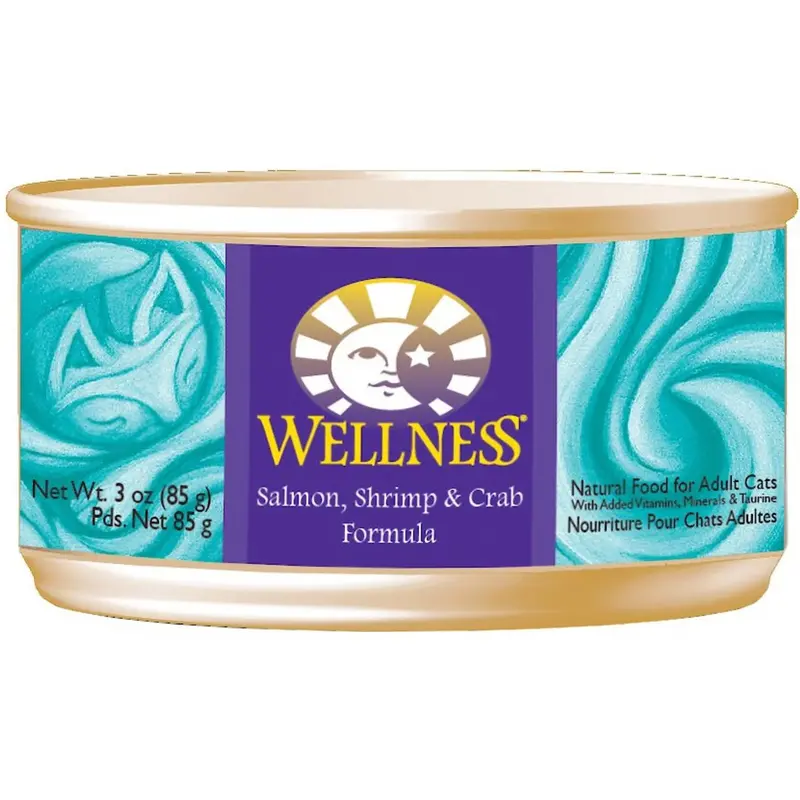Wellness Salmon, Shrimp & Crab Wet Cat Food 3oz
