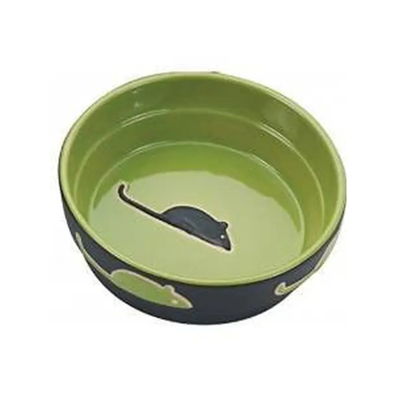 Ethical Fresco Cat Dish Green 5" 