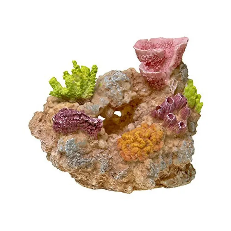 Blue Ribbon Ornament Coral Reef Rock Small 