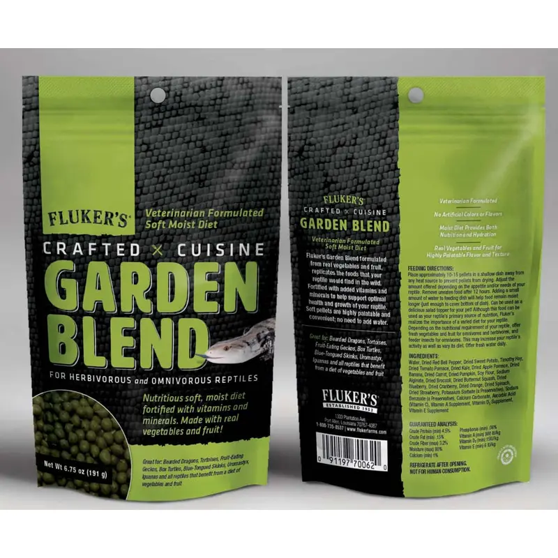 Fluker's Crafted Cuisine Garden Blend Dry Food 6.75 oz