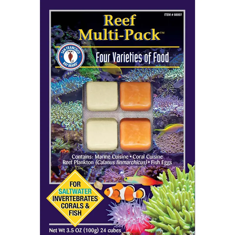 San Francisco Reef Multi-Pack Frozen Fish Food 3.5 oz SD-5