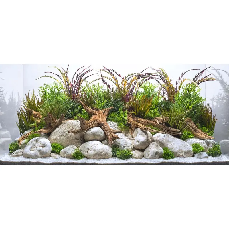 Seaview Double Sided Background Crisp River & Coastal Hues 18 Inches X 50 Feet