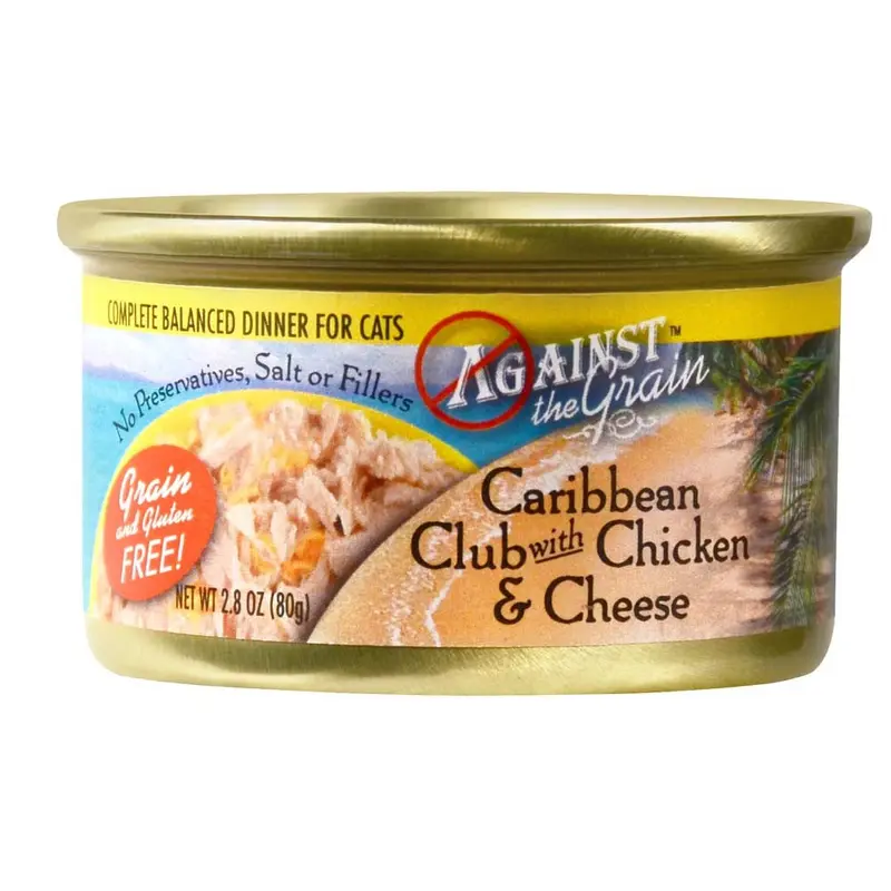 Against the Grain Caribbean Club With Chicken & Cheese Dinner Wet Cat Food 2.8oz
