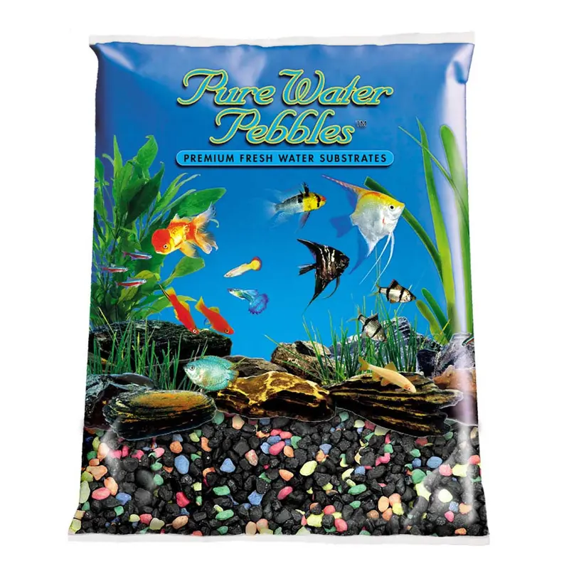 Pure Water Pebbles Premium Fresh Water Coated Aquarium Gravel Black Beauty 6/5 lb