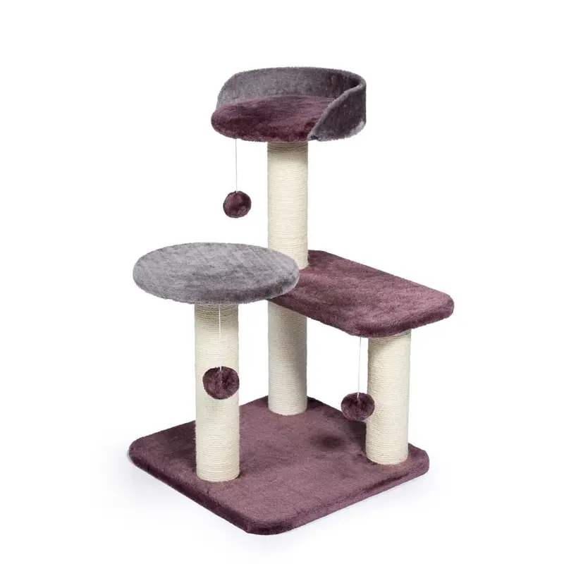 Prevue Kitty Power Paws Play Place Gray, Plum 28.4 in