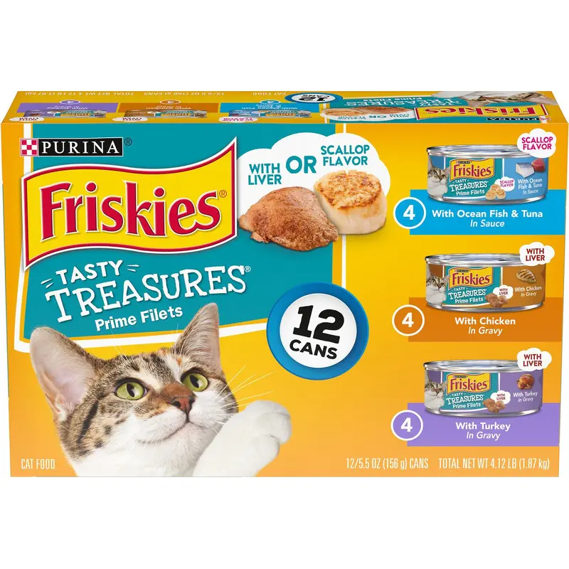 Friskies Tasty Treasures Variety Cat 2-12 / 5.5 oz