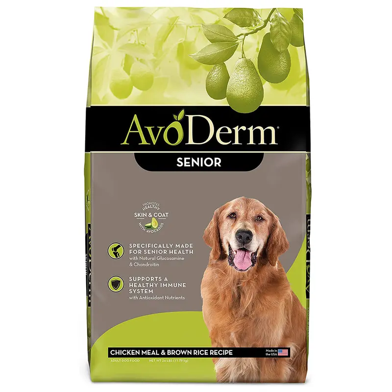 AvoDerm Natural Senior Dry Dog Food - Chicken & Brown Rice Formula - 26lb Bag
