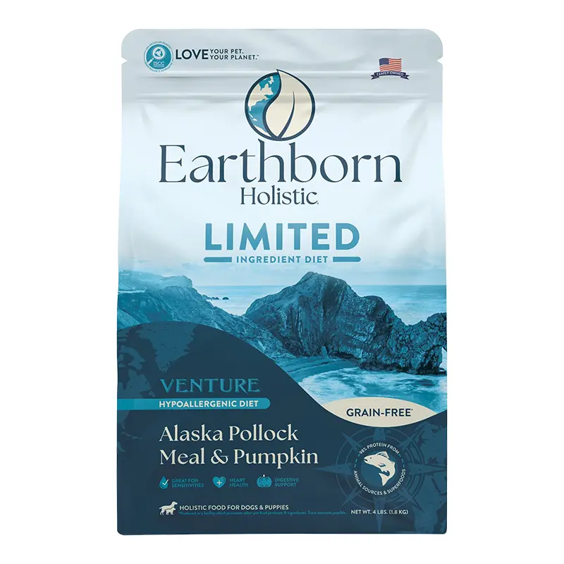 EARTHBORN DOG VENTURE GRAIN FREE POLLUCK PUMPKIN 4LB