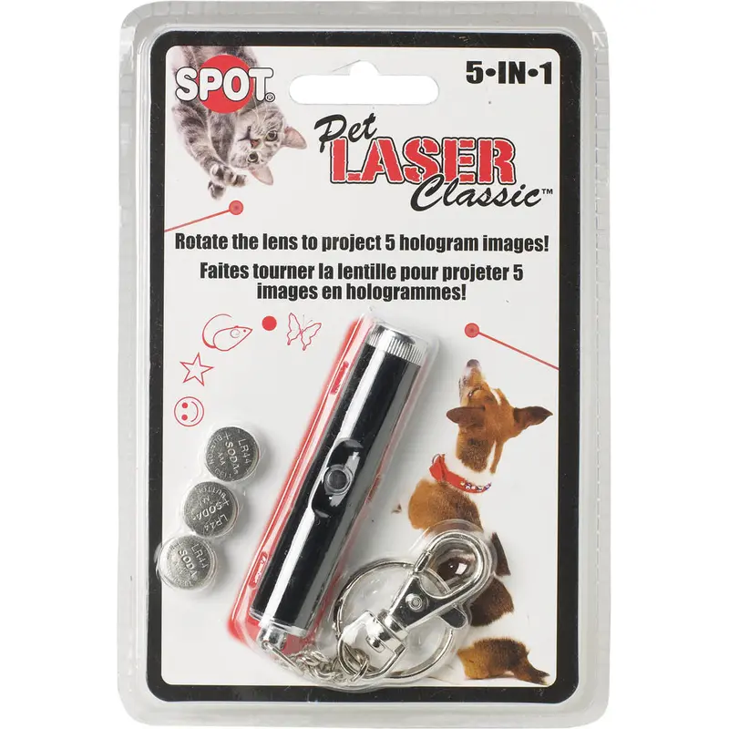 Spot Laser Classic 5-in-1 Dog Toy Silver One Size