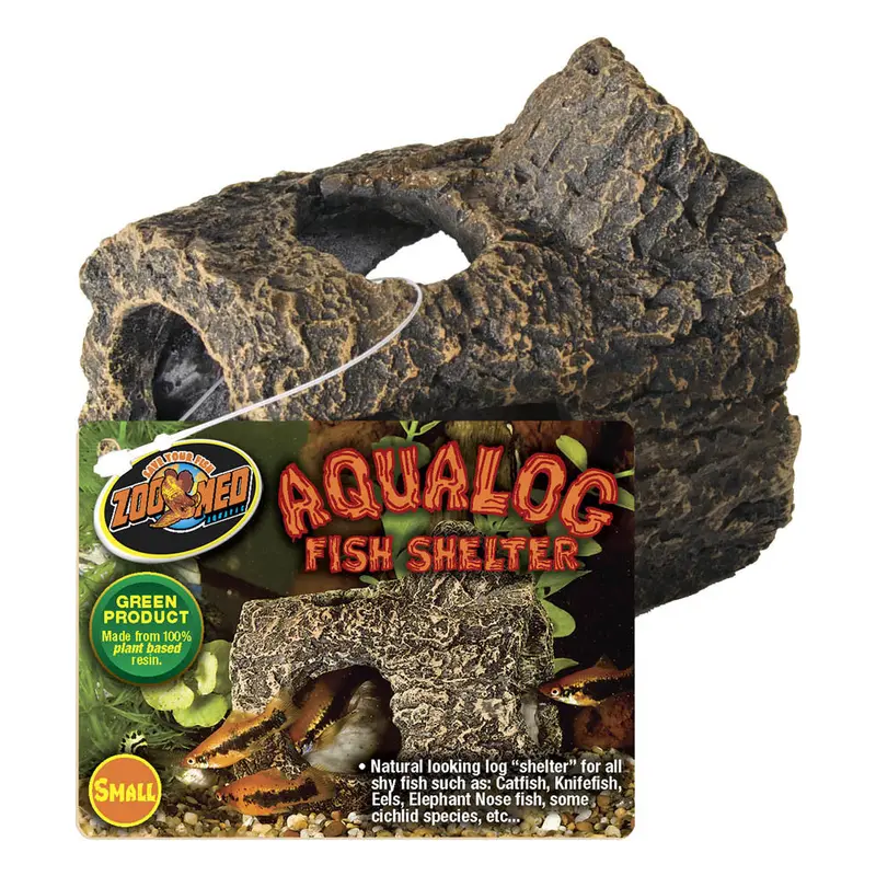 Zoo Med Aqualog Fish Shelter Brown SM