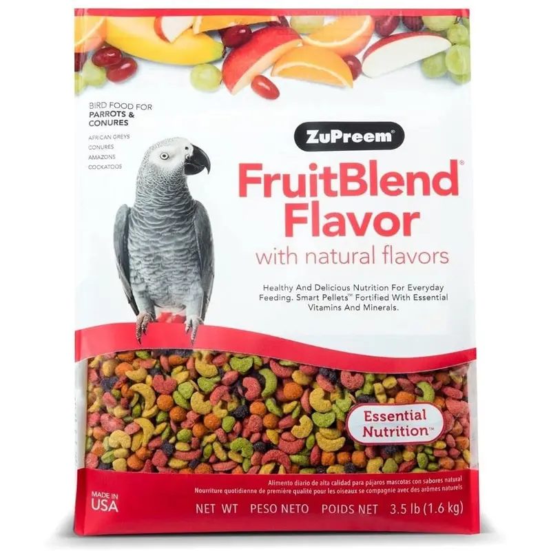 ZuPreem FruitBlend Bird Food Parrots & Conures 3.5 lb