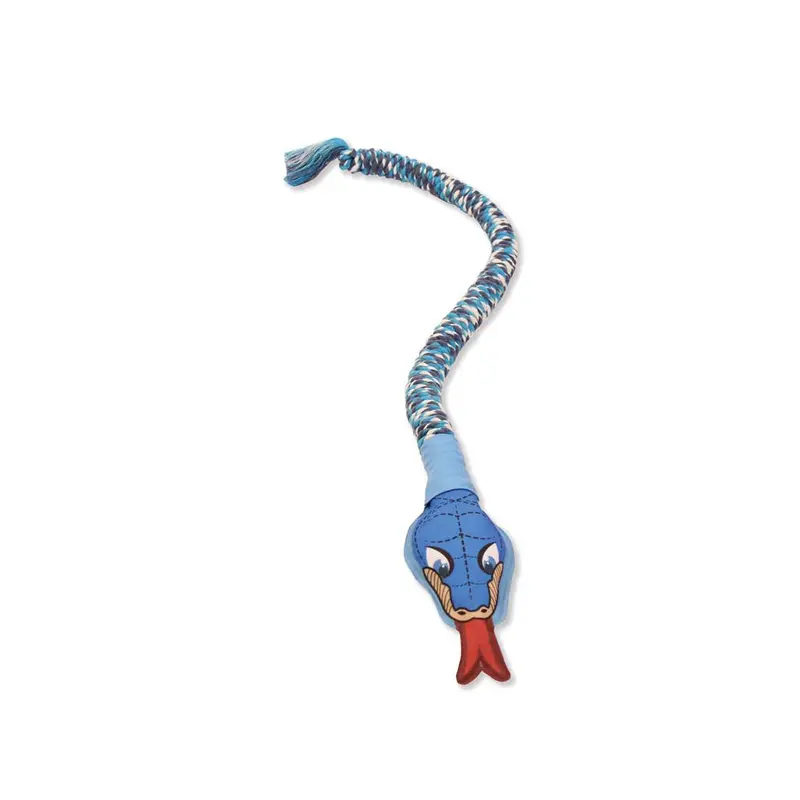 Mammoth SnakeBiter Dog Toy With Squeaky Head Assorted 28in SM
