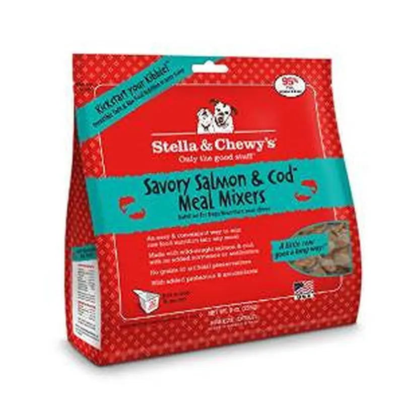 Stella & Chewy's Freeze Dried Savory Salmon/Cod Meal Mixer Dog 8z 