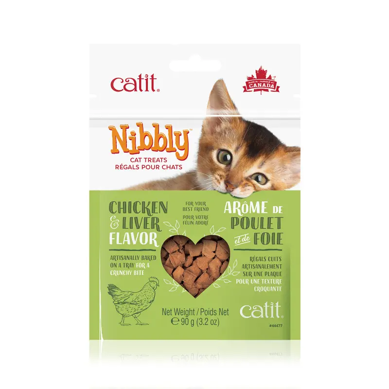 Catit Nibbly Cat Treats, Chicken/Liver Flavor 3.2 oz