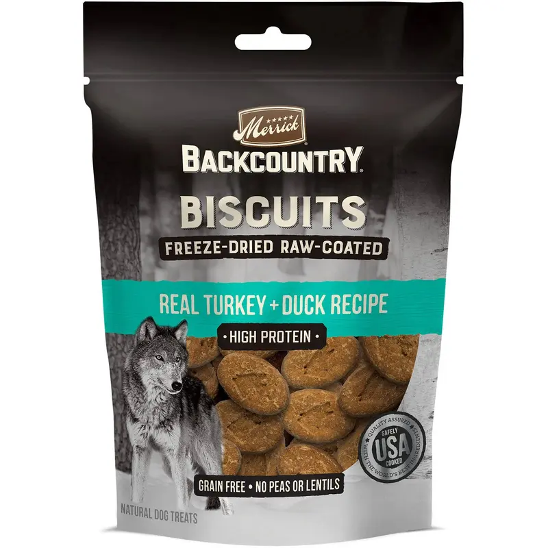 Merrick Backcountry Freeze Dried Turkey Duck Treat 10 oz