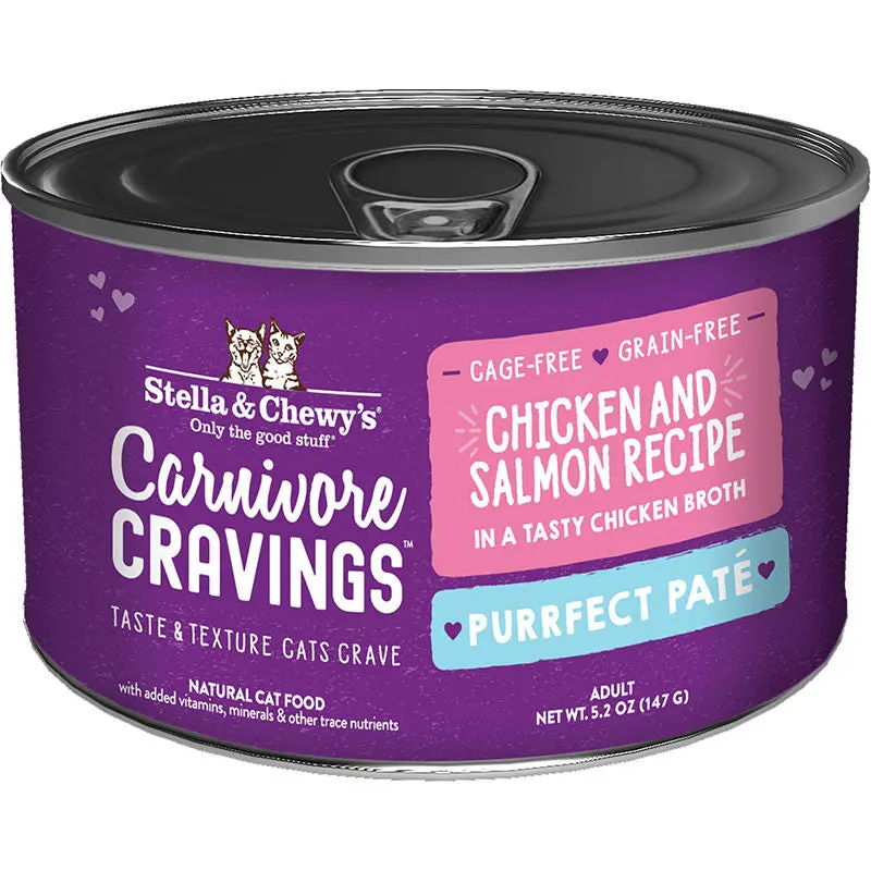 Stella & Chewy's Cat Carnivore Cravings Pate Chicken & Salmon 5.2oz - 24 pack
