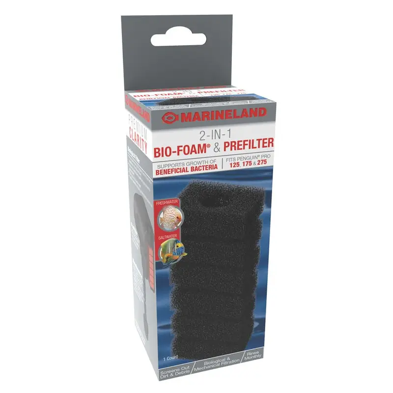 Marineland Foam Filter for Penguin Filters For Penguin Pro 125,175 & 275 Black 1 Count