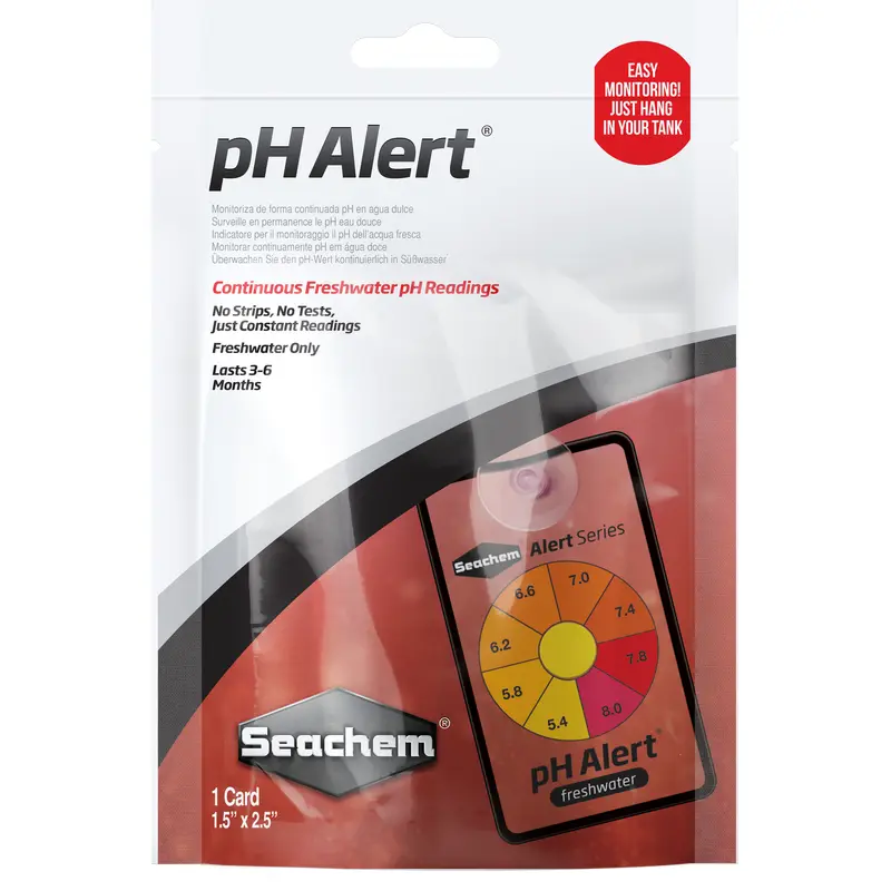 Seachem pH Alert 6 Month Monitor 1 Card 1.5 in x 2.5 in