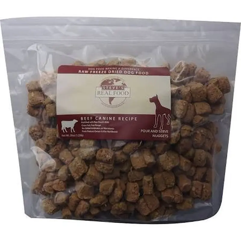 Steve's Real Food Dog Freeze Dried Nuggets Beef 1.25lb !