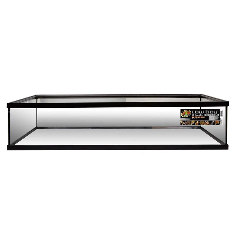 Zoo Med Low Boy Breeder Flat Terrarium Black, Clear 48 in x 24 in 50 gal SD-3