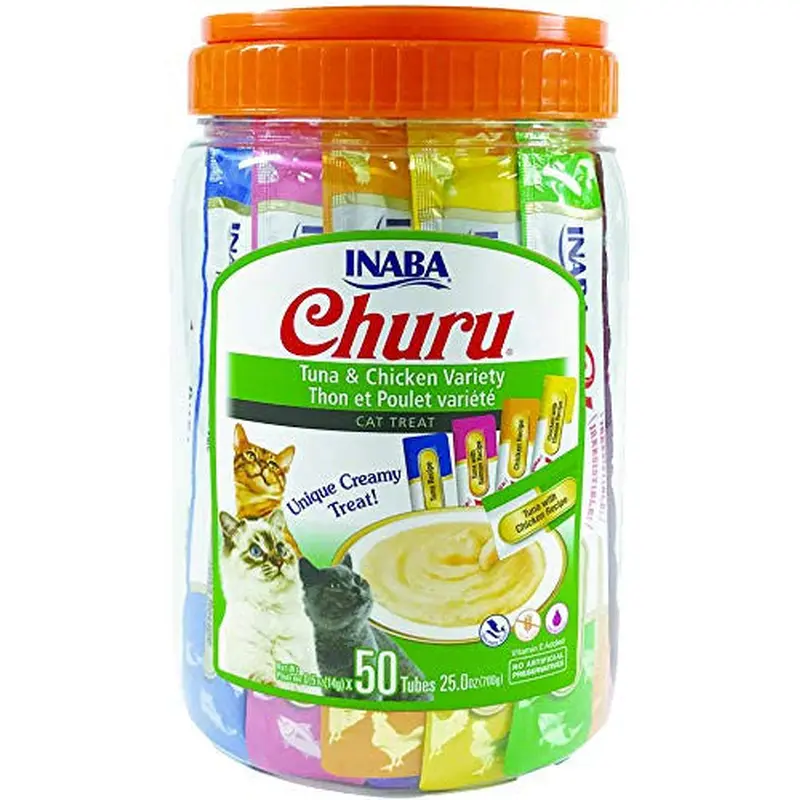 Inaba Churu 50 Tubes Tuna & Chicken Variety 