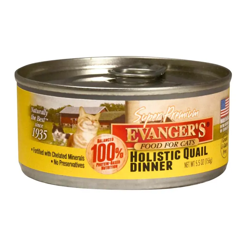 Evanger's Super Premium Wet Cat Food Quail 5.5oz 24pk