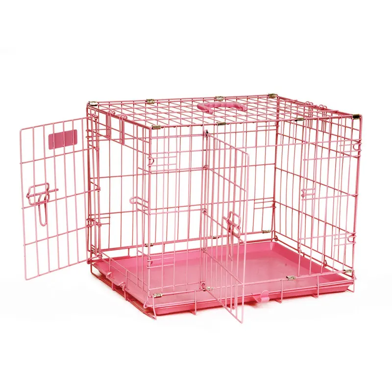 Precision ProValu Dog Crate 2000 2 Door Pink 24 in