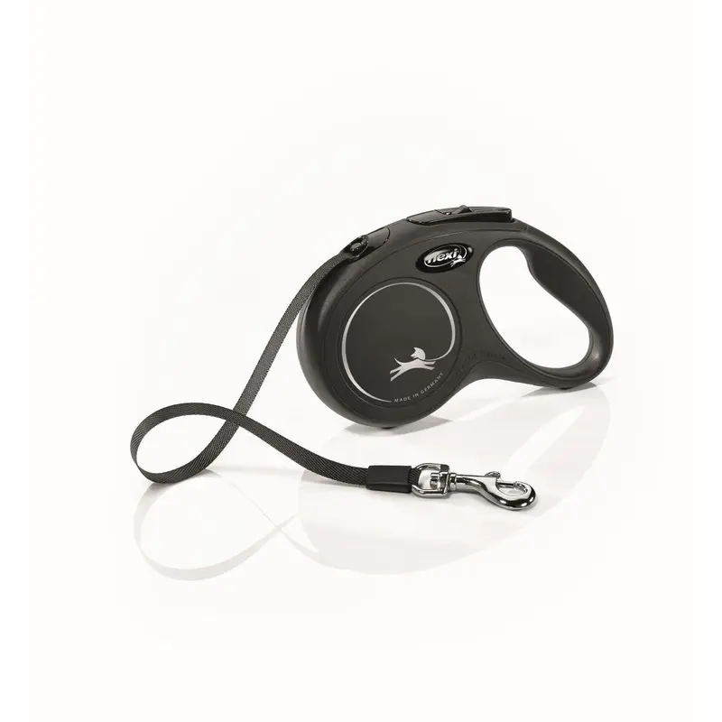 Flexi Flexi Classic Nylon Cord Dog Leash Black 16ft SM up to 33lb