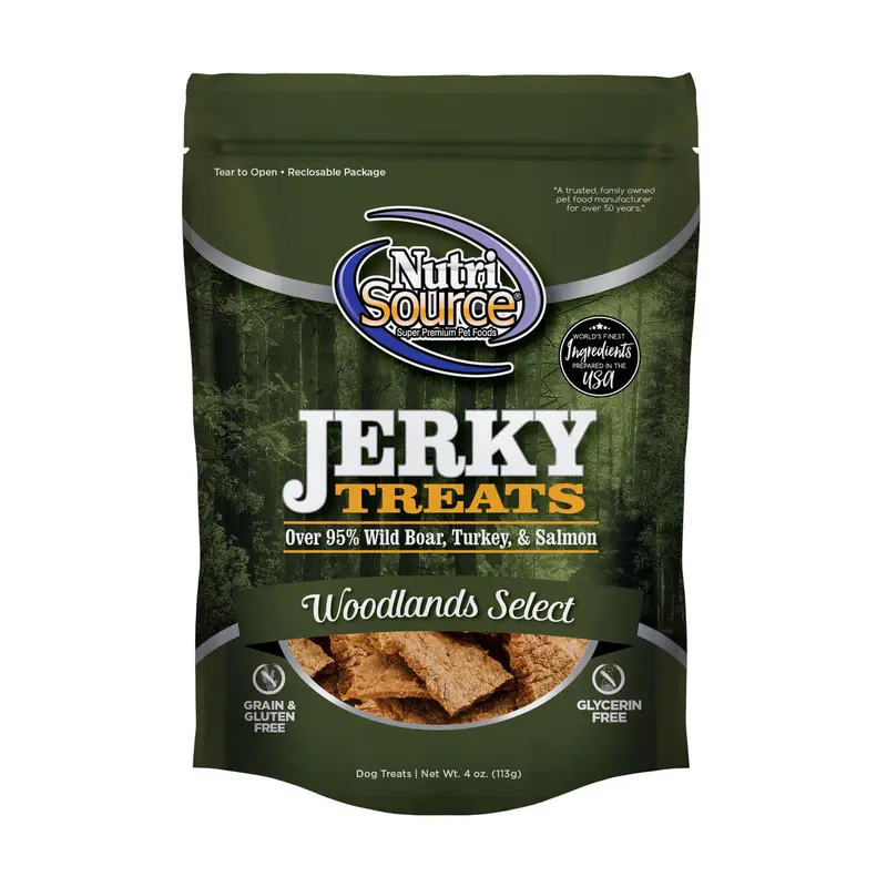 Tuffy's Nutri Source Woodland Select Jerky Treats 4oz C=8 