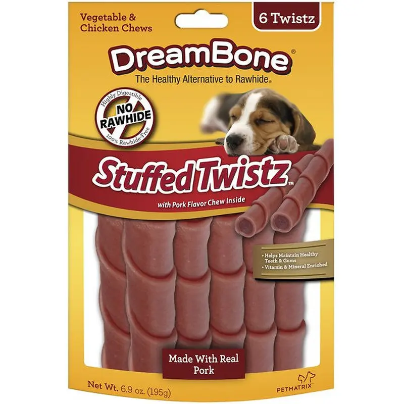 Dreambone Stuffed Pork Twist 6ct 